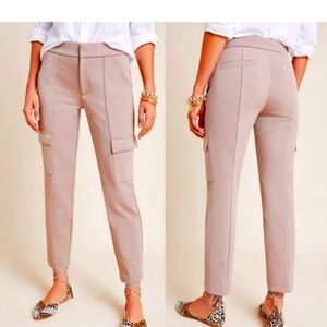 Anthropologie the essential Slim Cargo Pants Cotton Stretch Womens Size 8